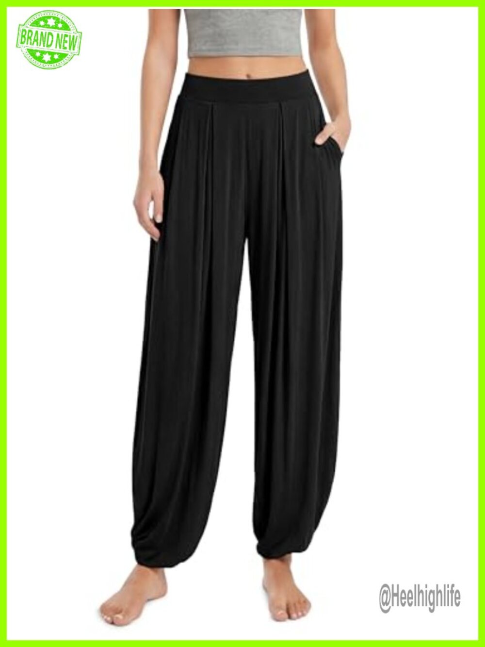 Wide Leg Pants with Pockets - Lightweight Lounge Pajama Harem Pants